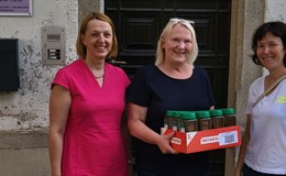 Schatzmeisterin Lisa Traurig, Geschäftsführerin Johanna Gruber, Präsidentin elect Kathrin Martin (v.l.n.r.)